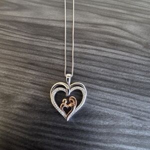 Womens Heart Pendant Necklace